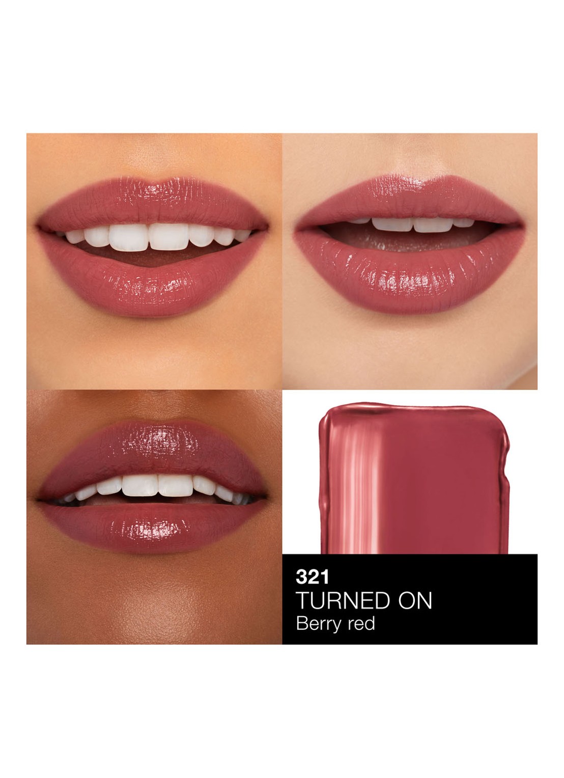 NARS Afterglow Sensual Shine Lipstick - detail 5 turned on - 321