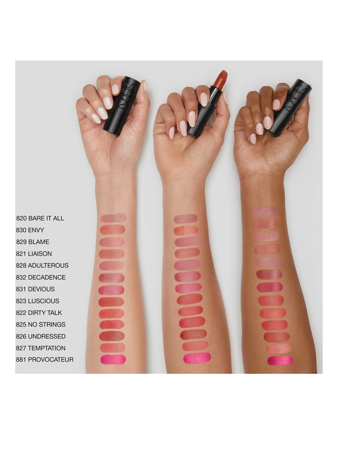 NARS Explicit Lipstick - detail 5 envy - 830