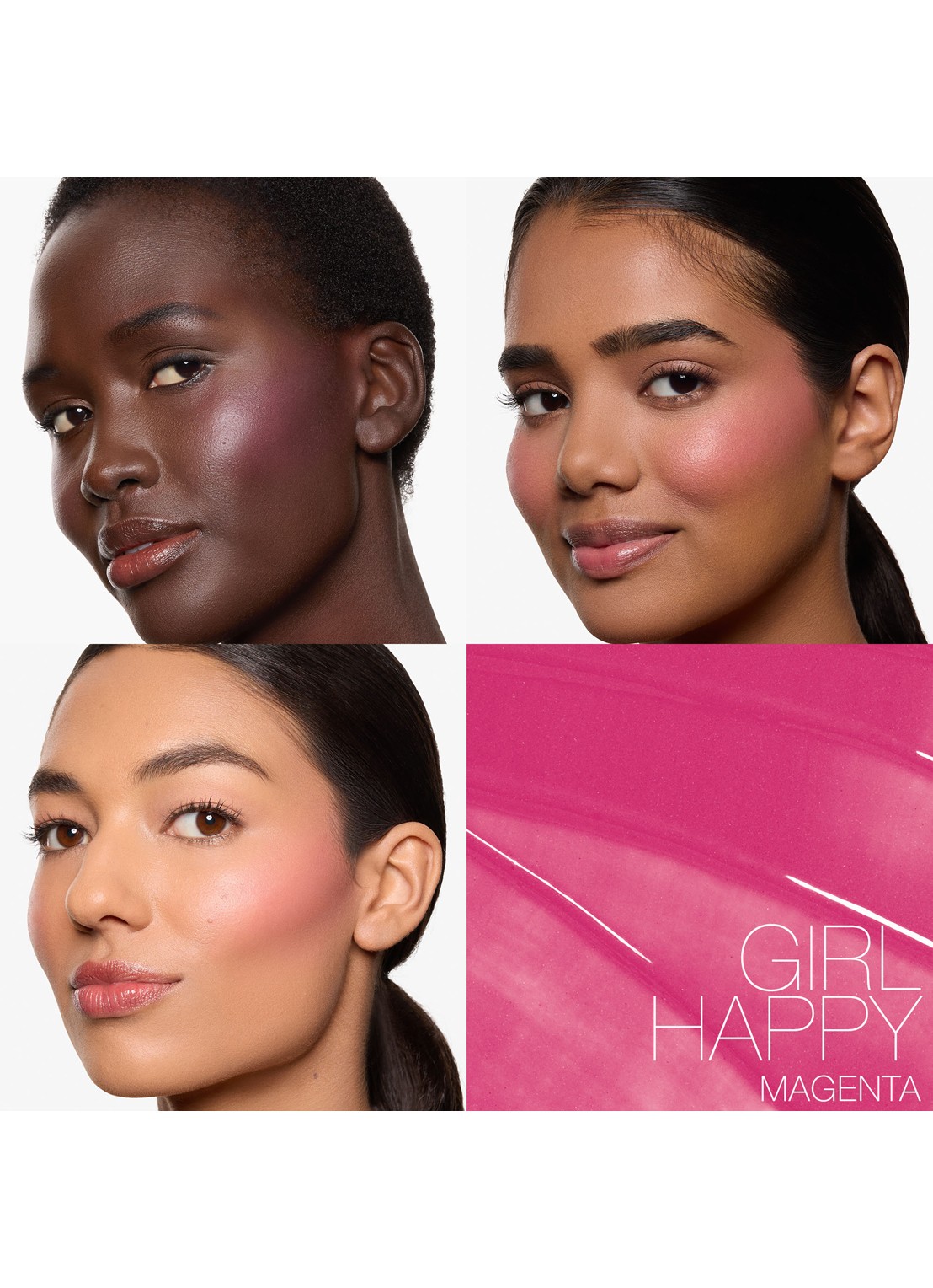 NARS Insatiable Liquid Blush - vloeibare blush - detail 3 girl happy