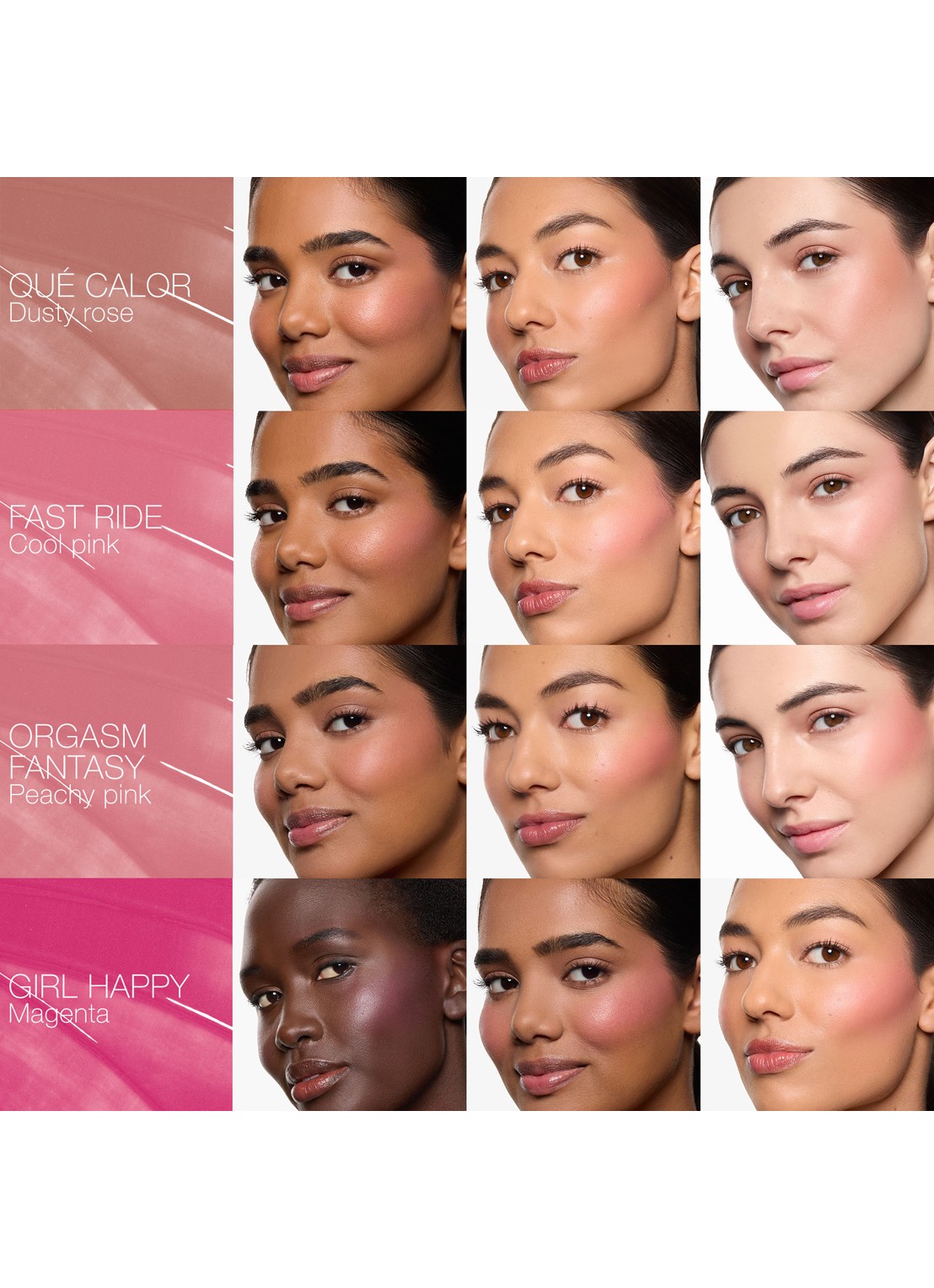 NARS Insatiable Liquid Blush - vloeibare blush - detail 6 girl happy