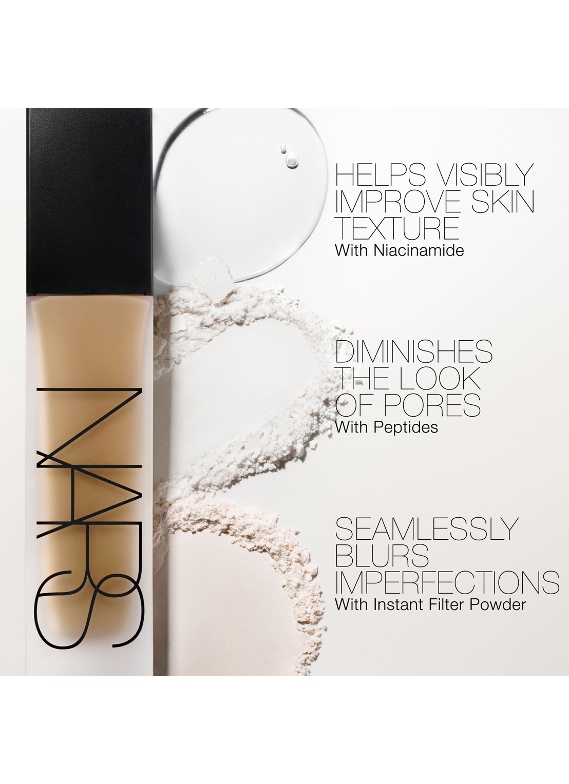 NARS Natural Matte Longwear Foundation - vloeibare foundation - detail 5  caracas