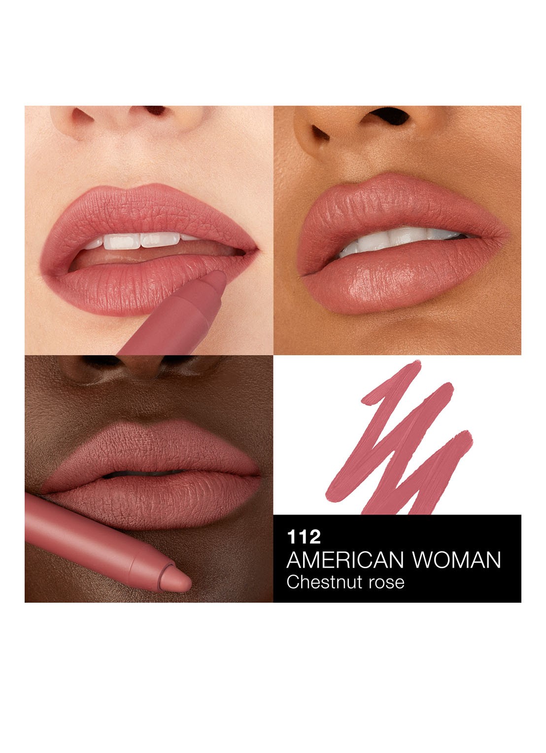 NARS Powermatte High-Intensity Lip Pencil Duo - Limited Edition lipliner - detail 5 american woman / cruella