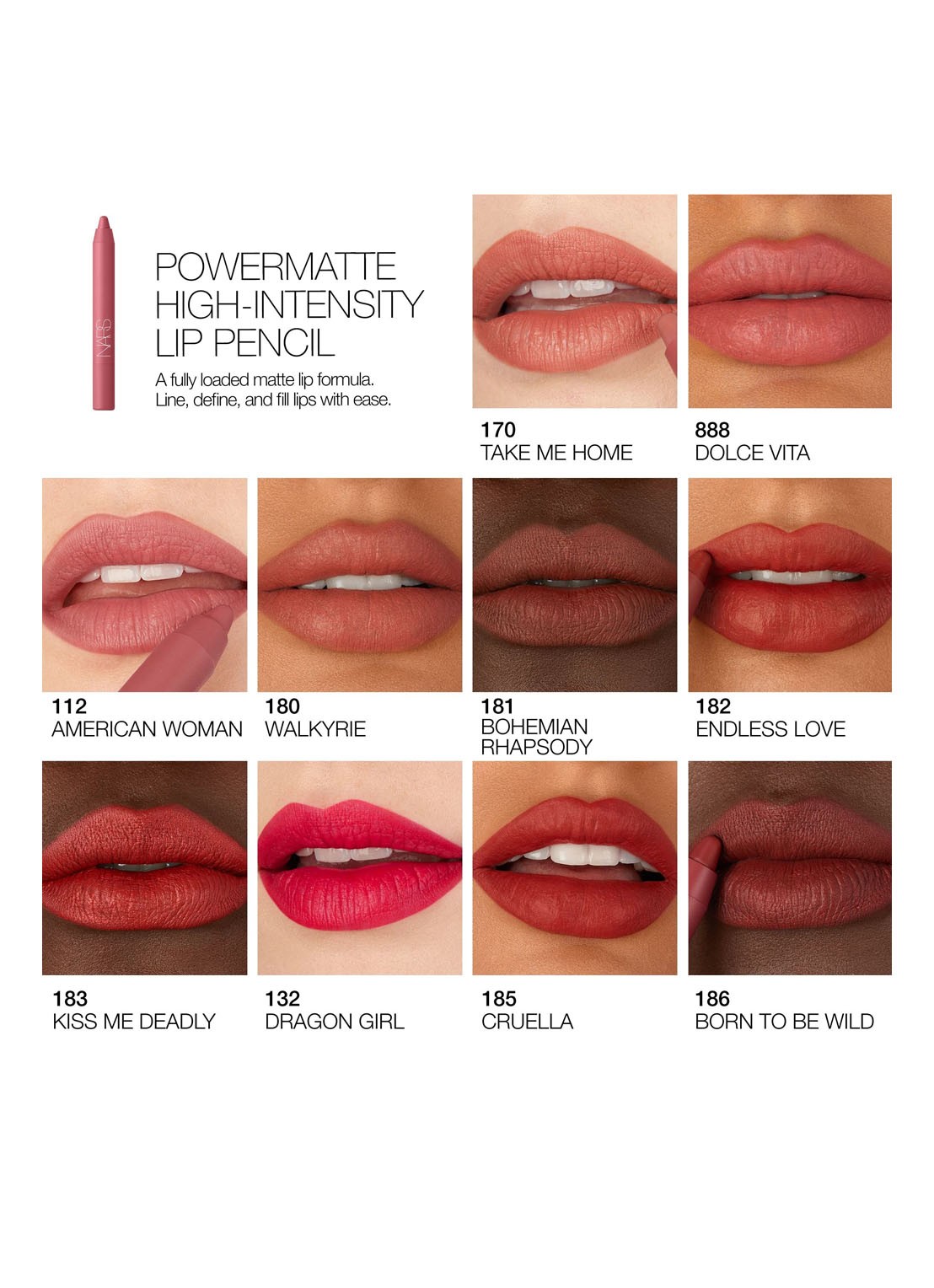NARS Powermatte High-Intensity Lip Pencil - lipstick - detail 3 endless love - 182
