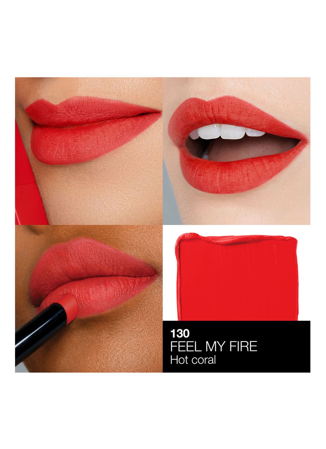 NARS Powermatte High-Intensity Lipstick  - detail 3 feel my fire - 130