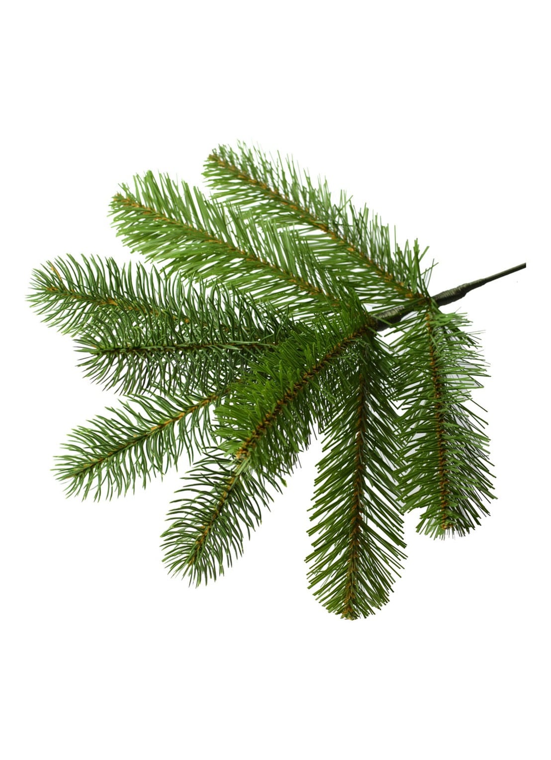 National Tree Company Bayberry kunstkerstboom slim met LED verlichting 183 cm - voorkant 2 groen