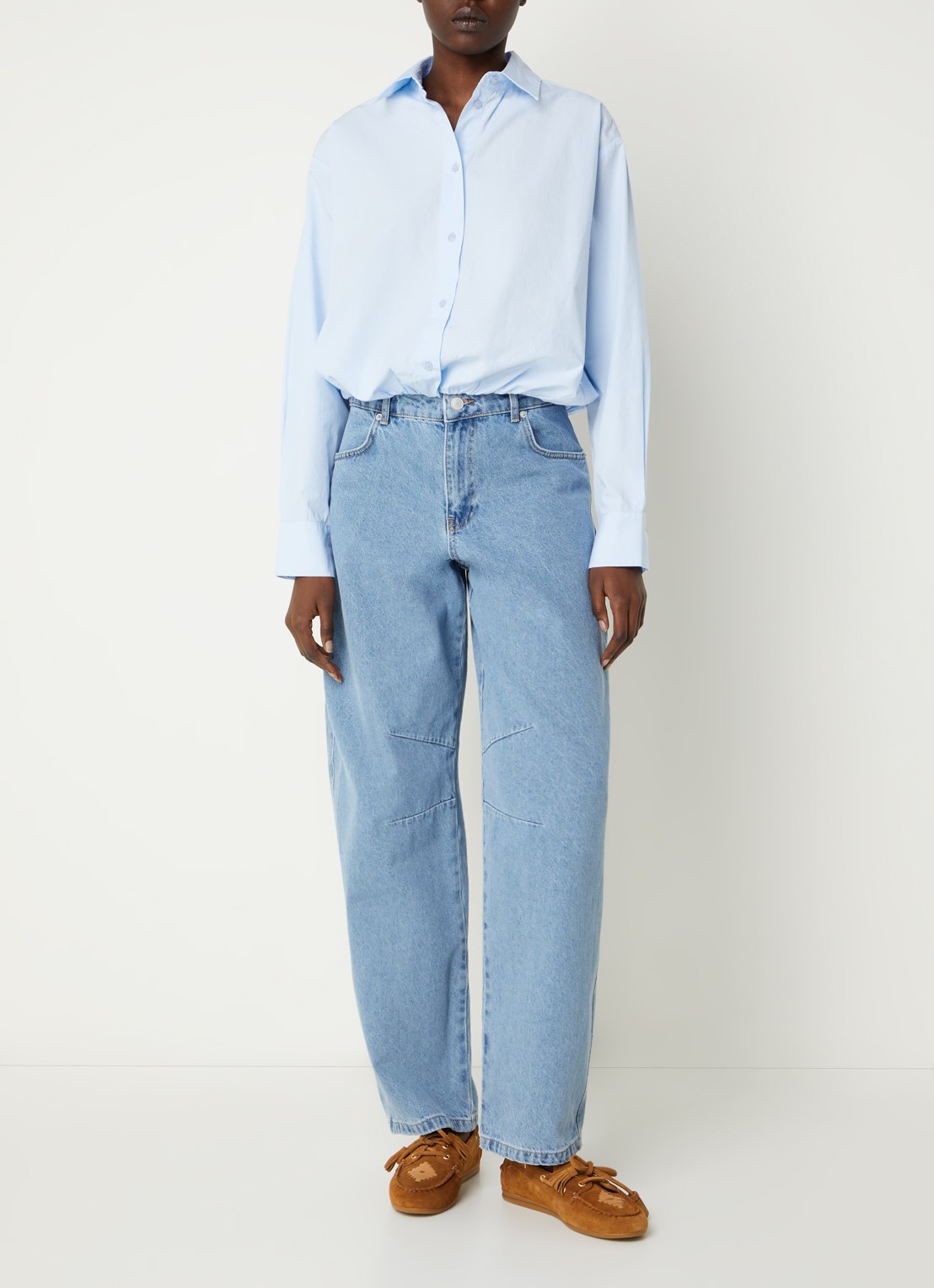 Neo Noir Alannah high waist balloon fit jeans met lichte wassing - voorkant 4 jeans