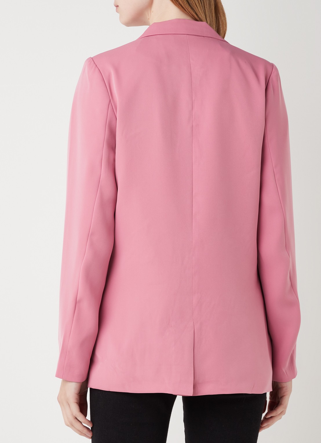 Neo Noir Andy longline blazer met paspelzak - achterkant 2 roze