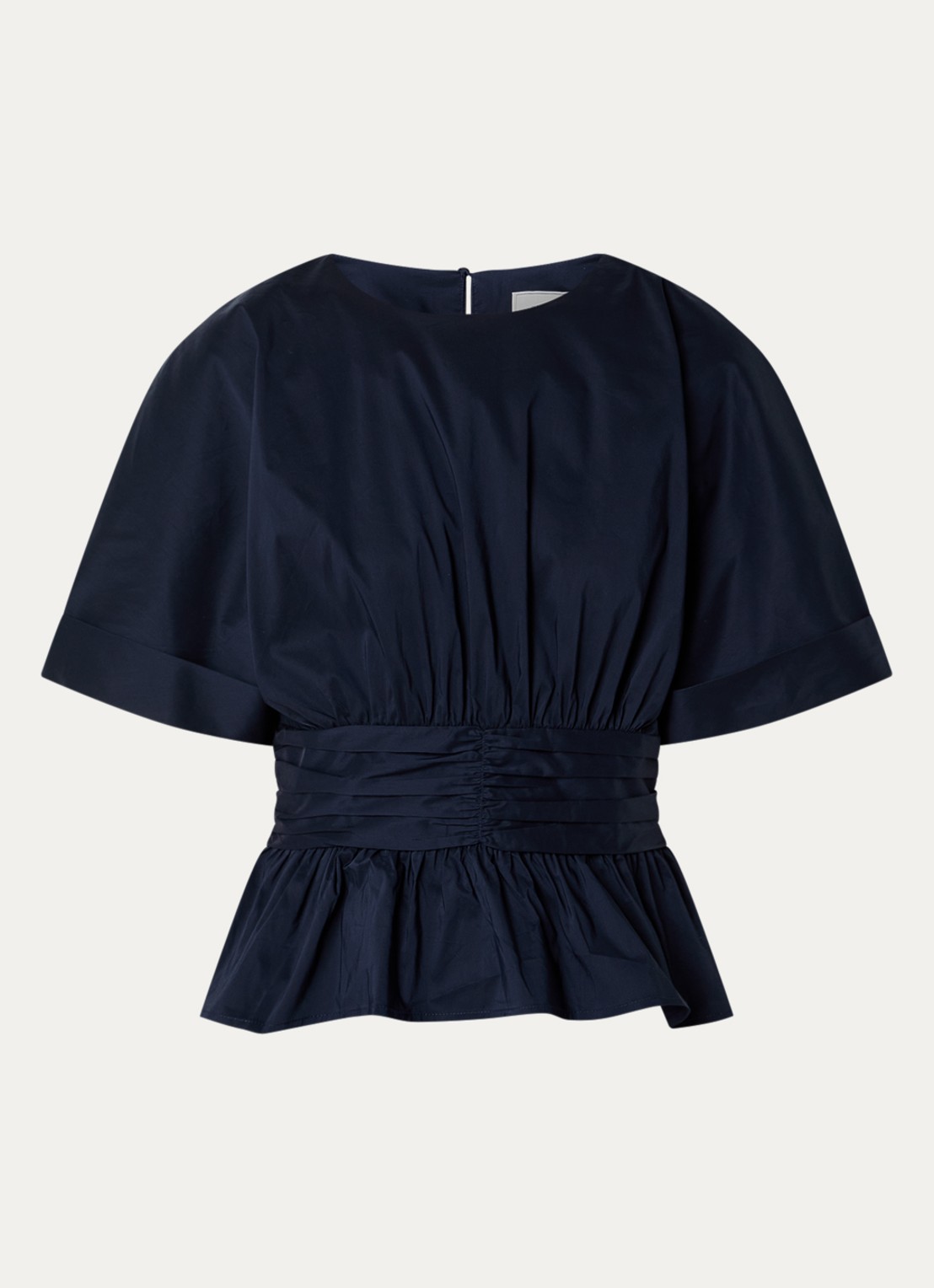 Neo Noir Annegret tops met peplum - voorkant 3 donkerblauw