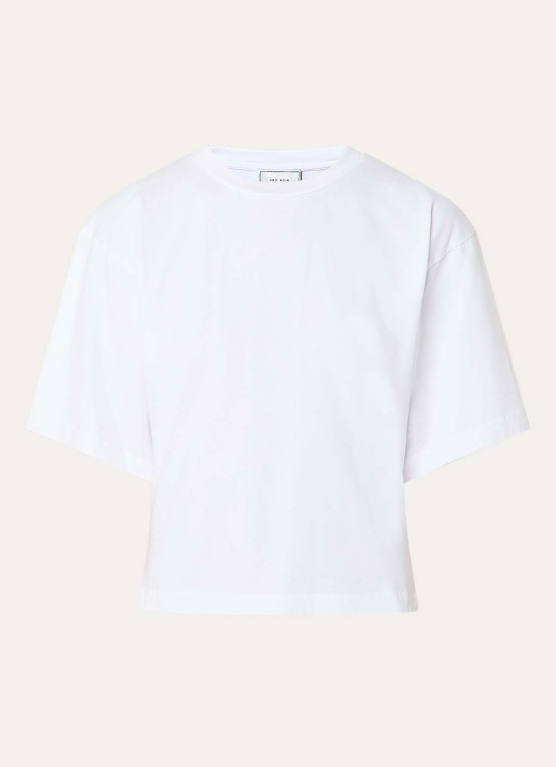 Neo Noir Asha T-shirt met ronde hals - voorkant wit