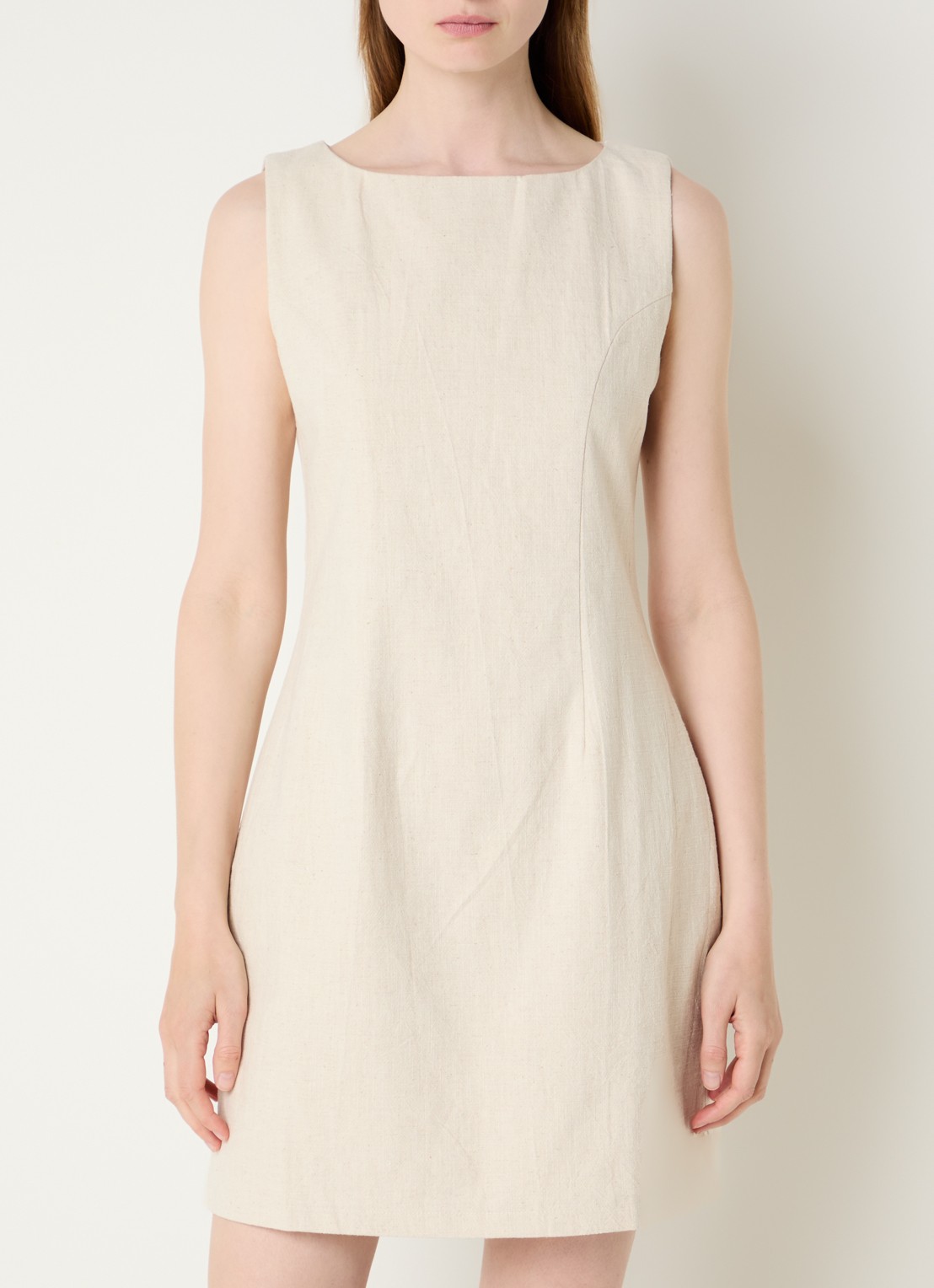 Neo Noir Bruna mini jurk met stretch - detail 4 creme