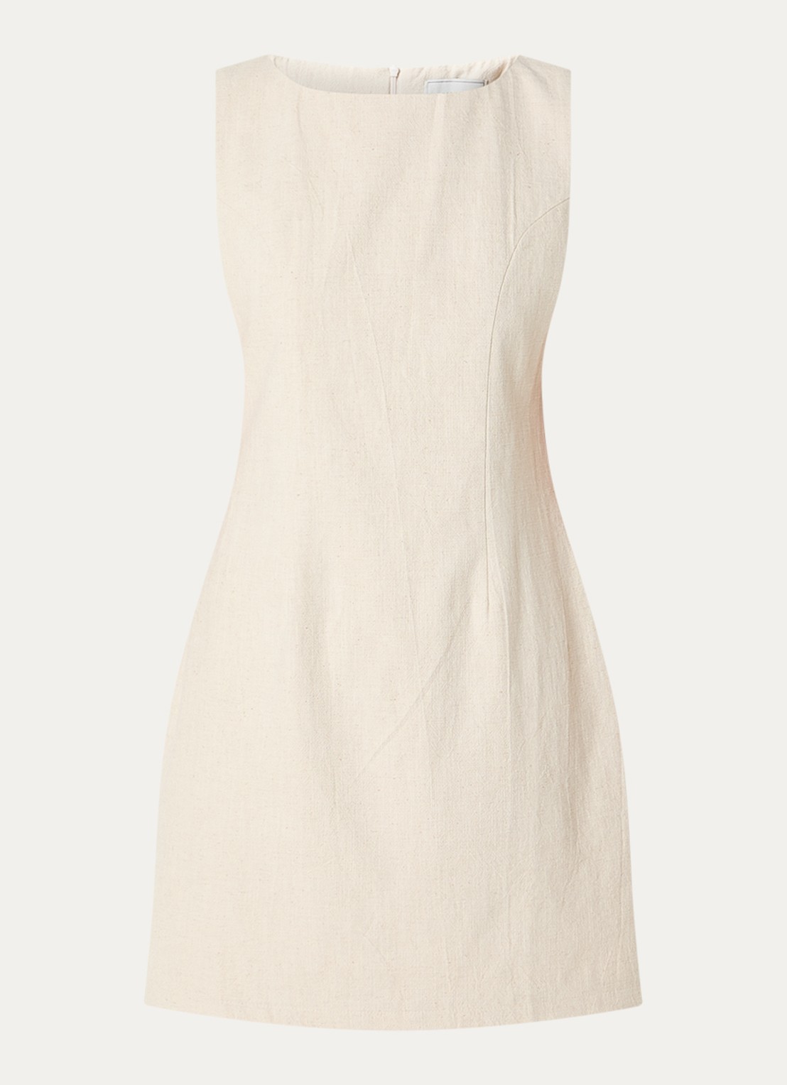 Neo Noir Bruna mini jurk met stretch - voorkant 2 creme
