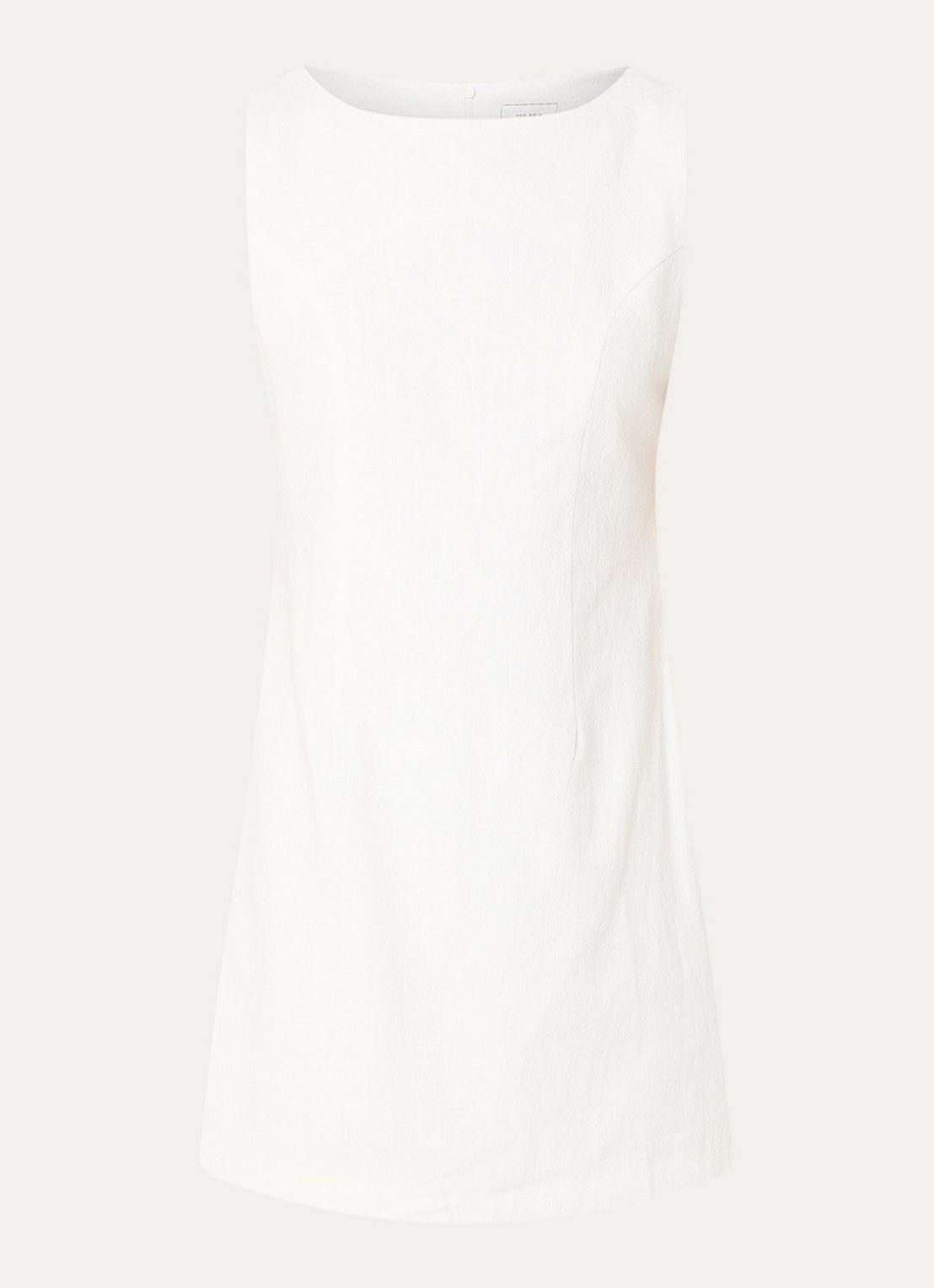 Neo Noir Bruna mouwloze mini jurk met ronde hals - voorkant 3 creme