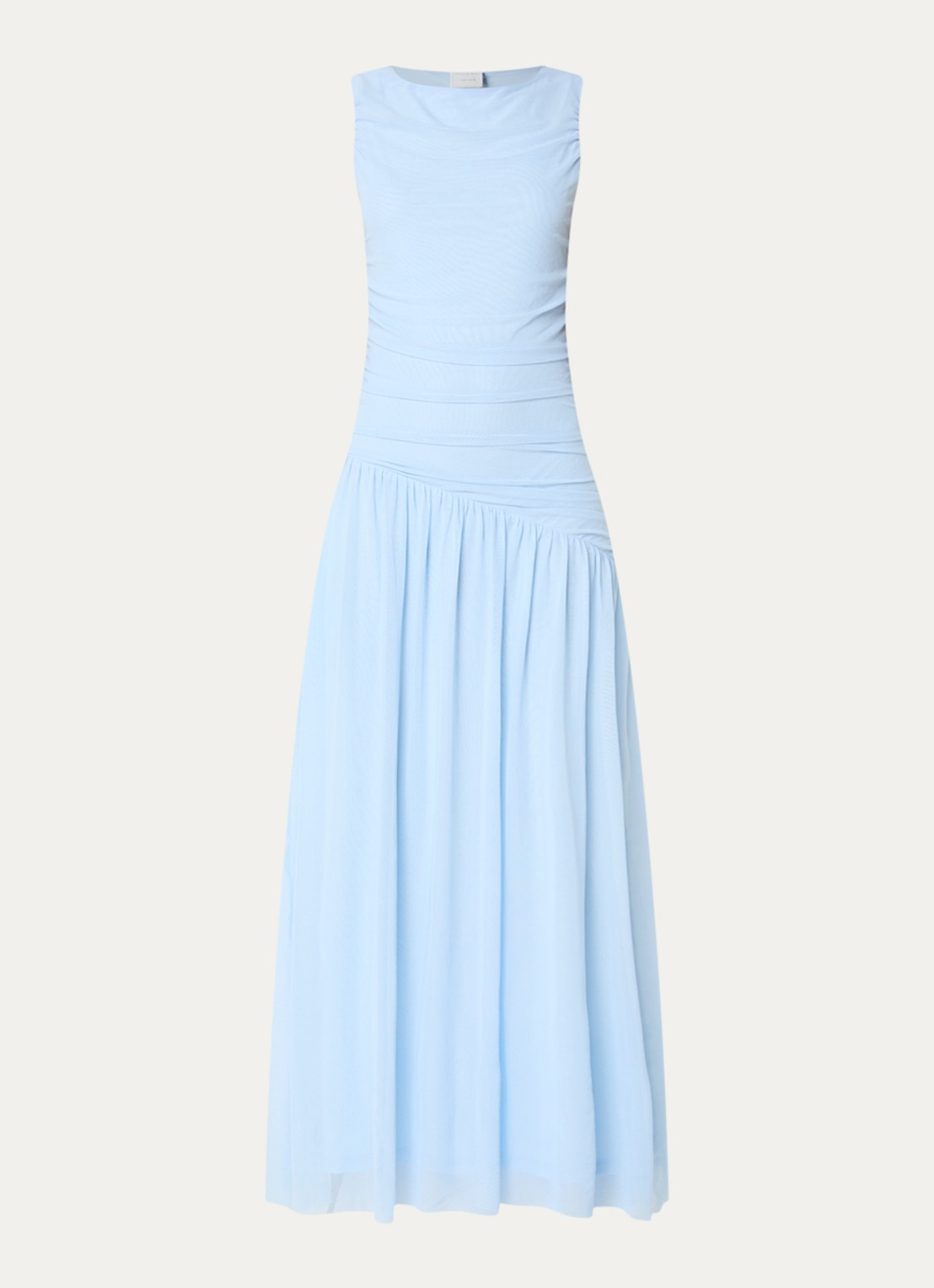 Neo Noir Cludine maxi jurk  - voorkant 2 lichtblauw