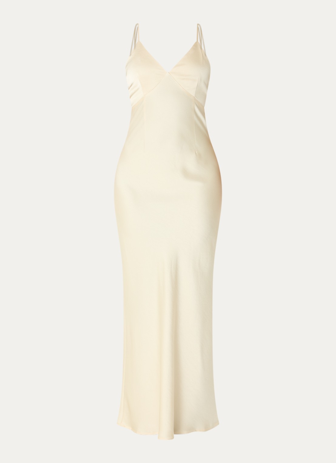 Neo Noir Colly maxi avondjurk met applicatie - voorkant 3 lichtgeel