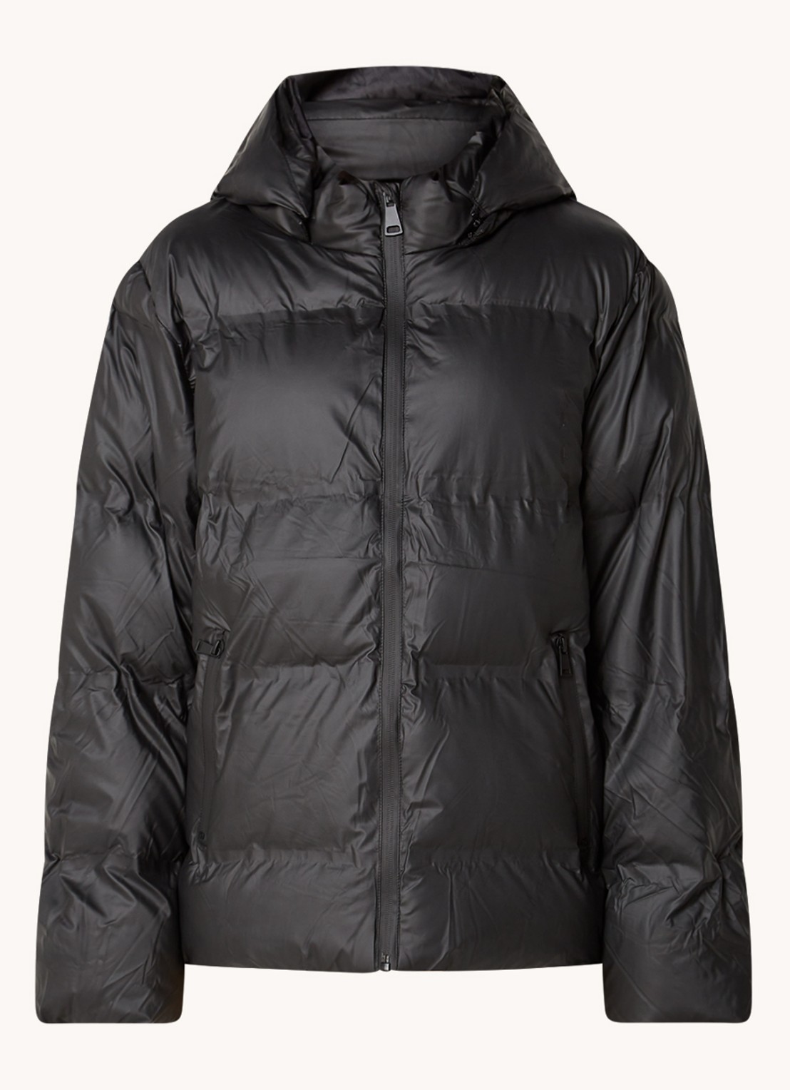 Neo Noir Fox puffer jack met afneembare capuchon - voorkant 3 zwart
