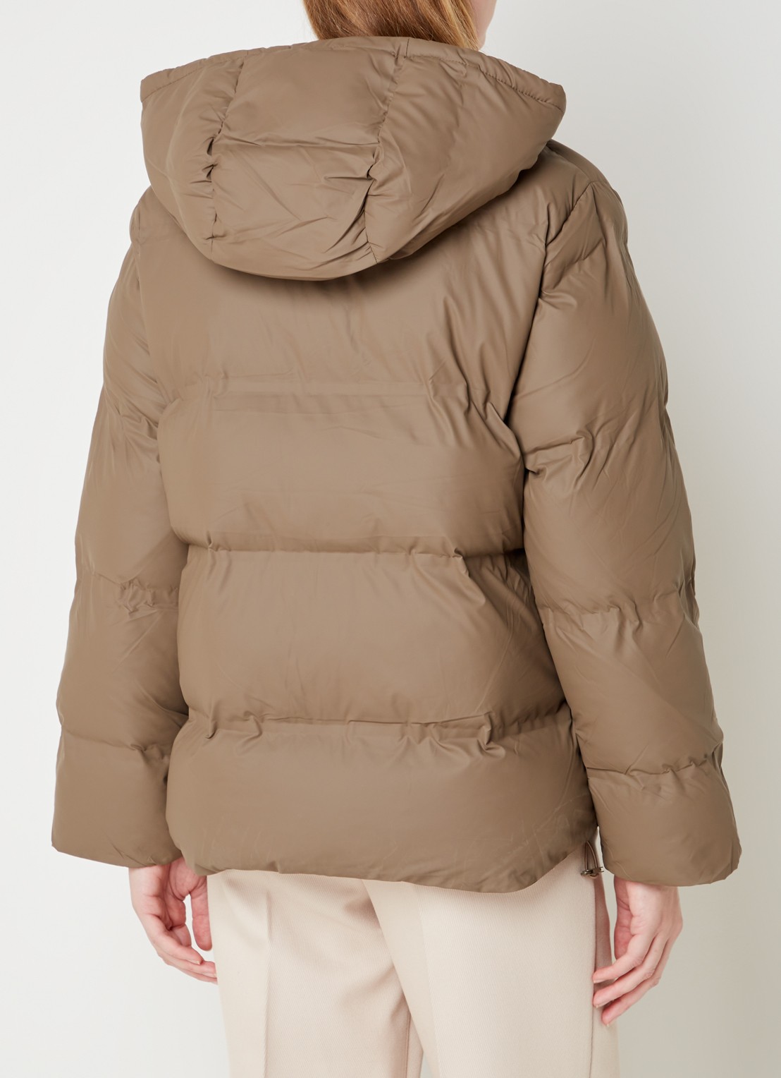 Neo Noir Fox puffer jack met afneembare capuchon - achterkant 4 bruin