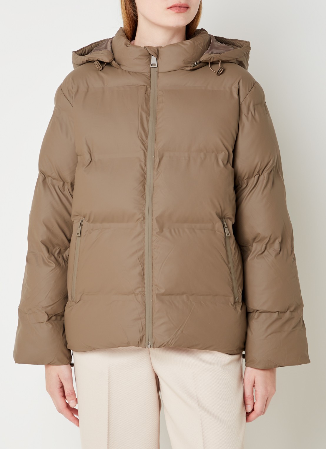 Neo Noir Fox puffer jack met afneembare capuchon - detail 3 bruin