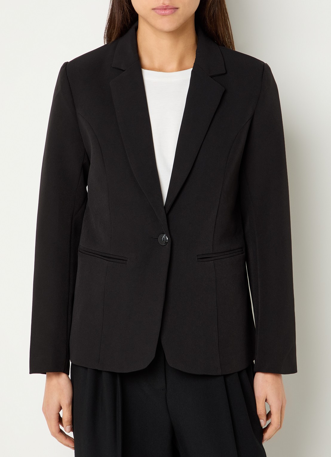 Neo Noir Francine blazer met schoudervulling - detail 2 zwart
