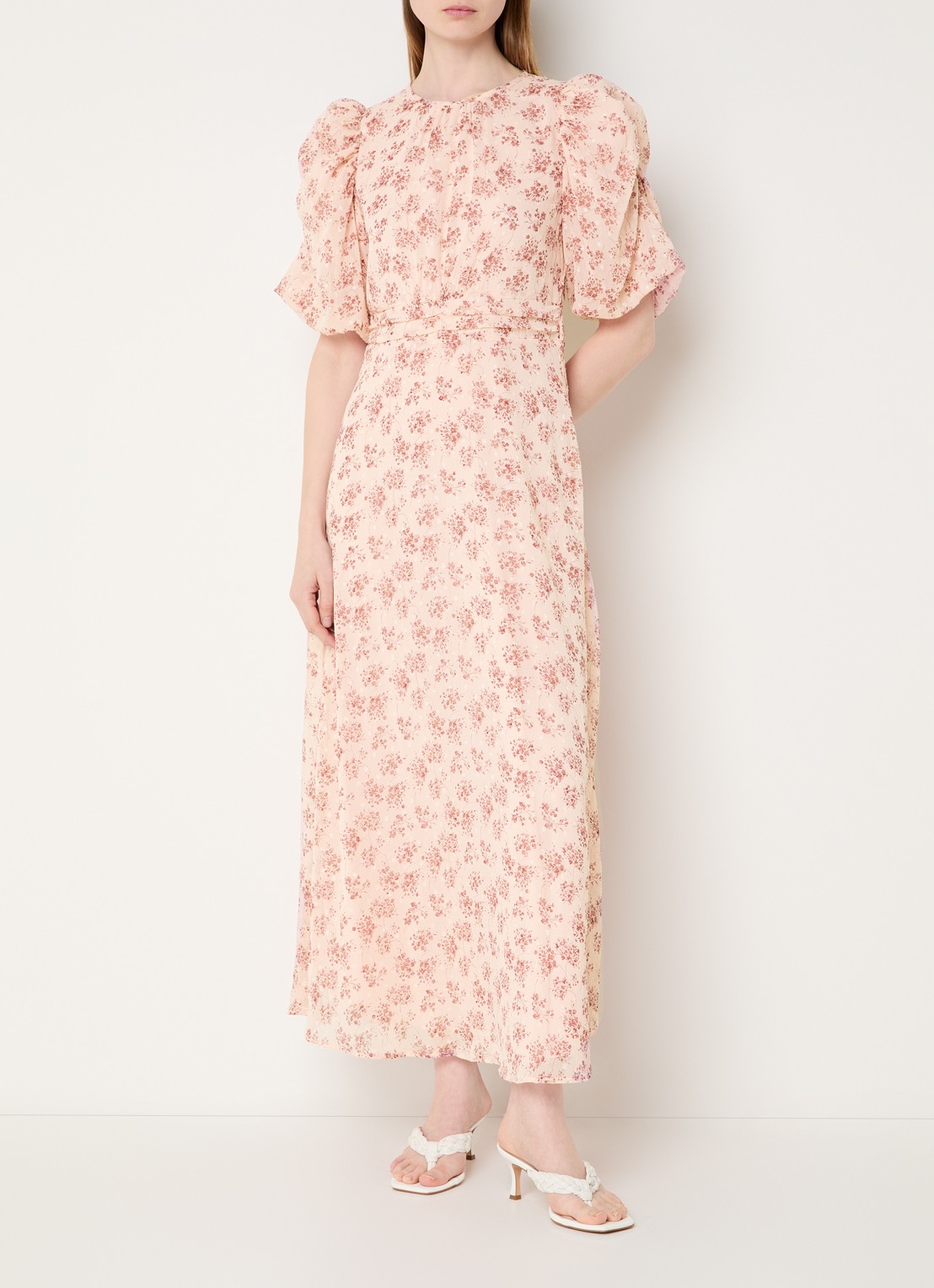 Neo Noir Kikka maxi jurk met bloemenprint - detail 4 lichtroze