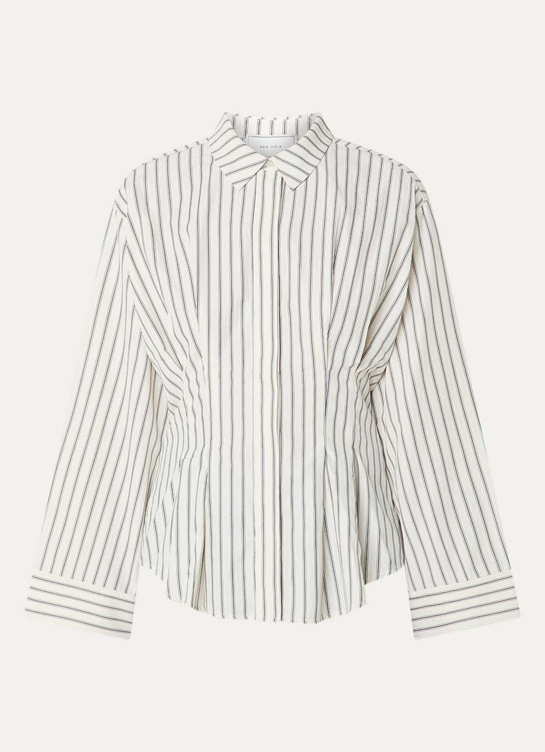 Neo Noir Lytra blouse met streepprint - voorkant 2 wit