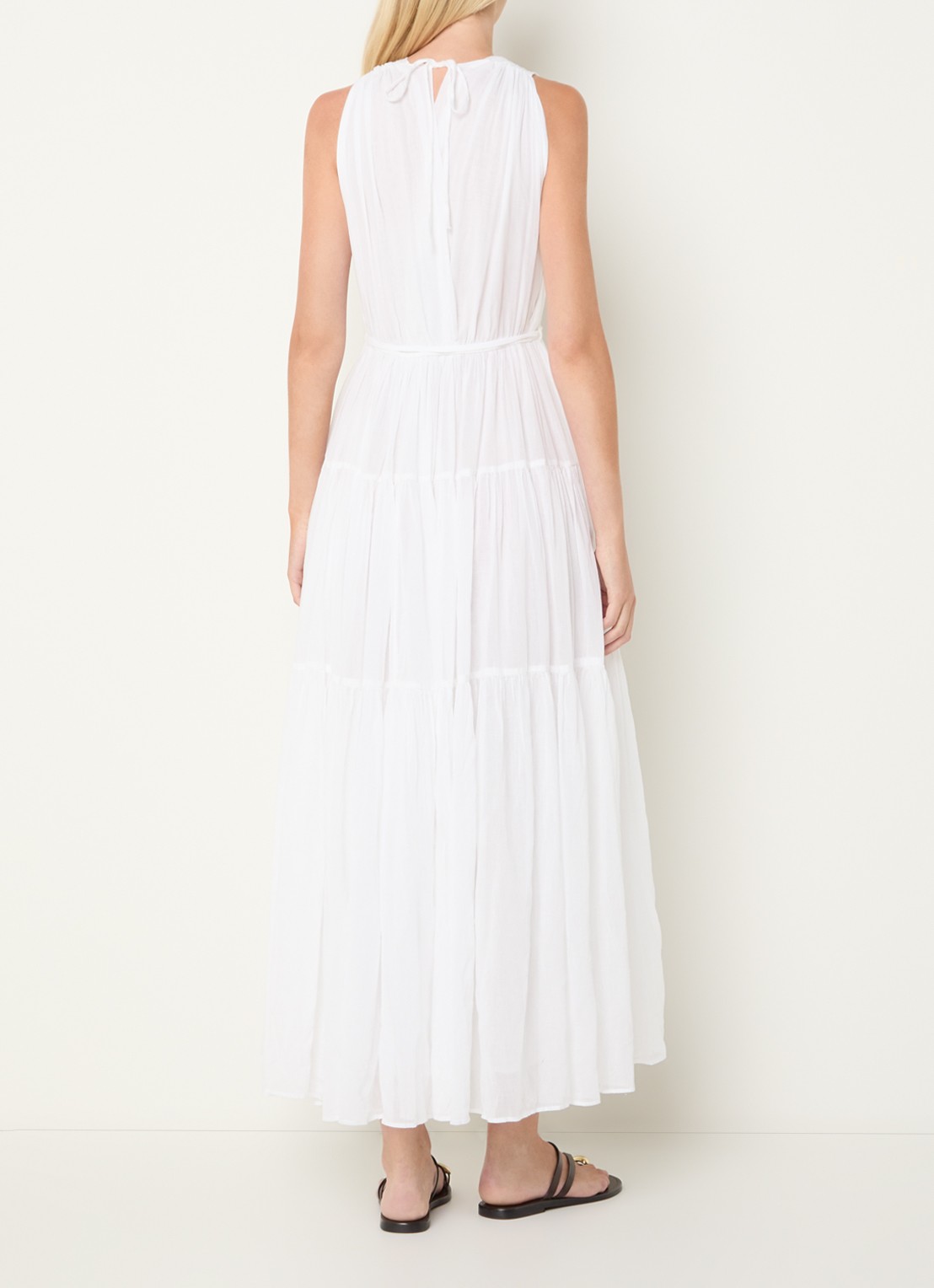 Neo Noir Misha maxi jurk met V-hals - achterkant 2 wit
