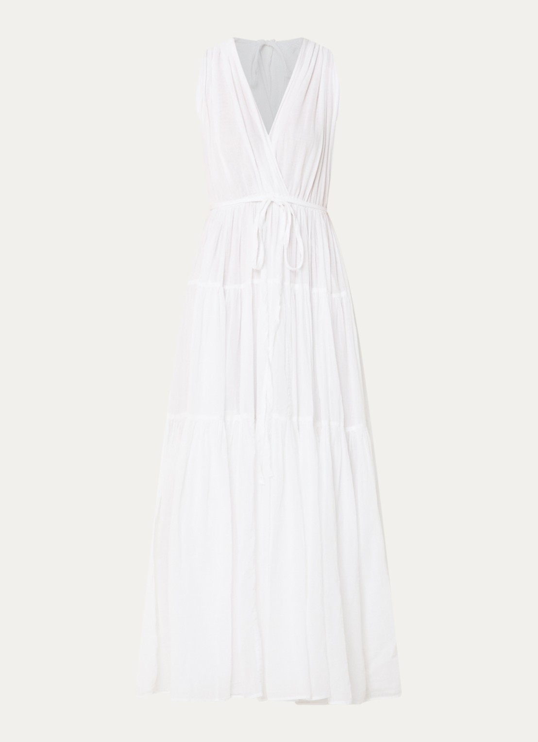 Neo Noir Misha maxi jurk met V-hals - voorkant 3 wit