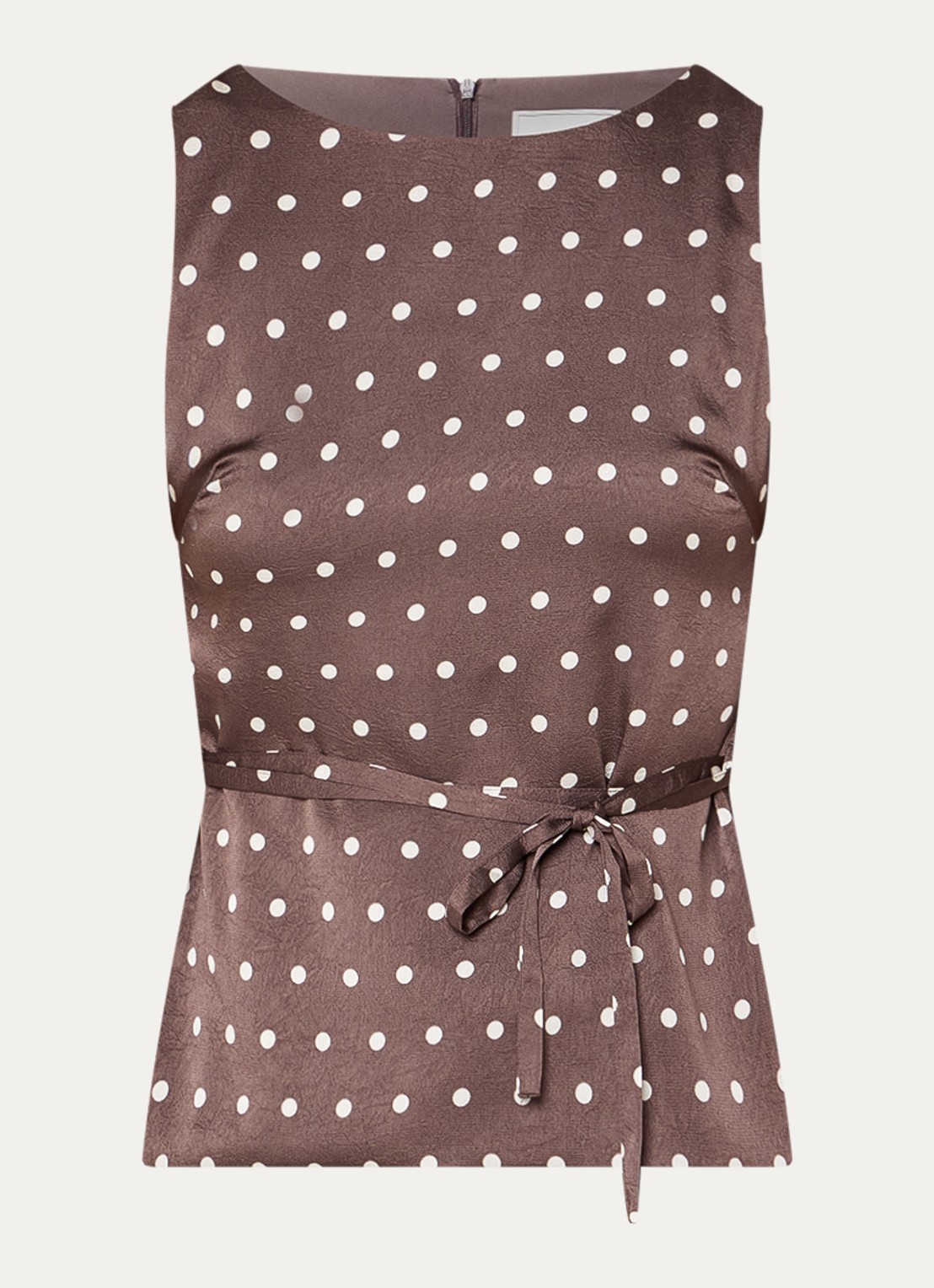 Neo Noir Nassa top met print - voorkant donkerbruin