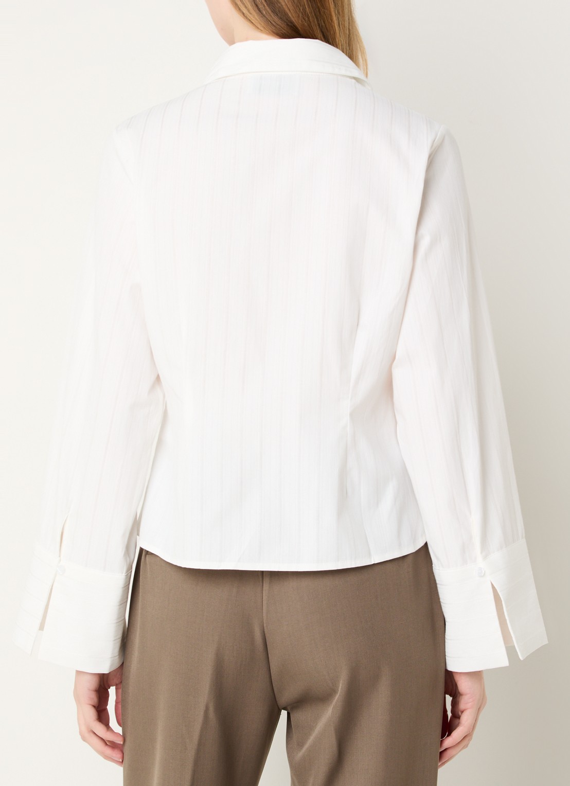 Neo Noir Rosa blouse met streepprint - achterkant 4 wit