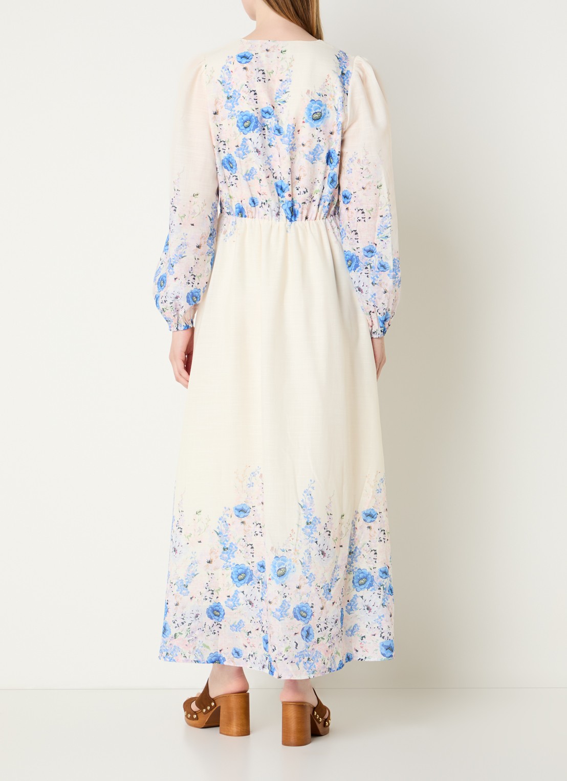 Neo Noir Silfi maxi tuniekjurk met print - achterkant creme