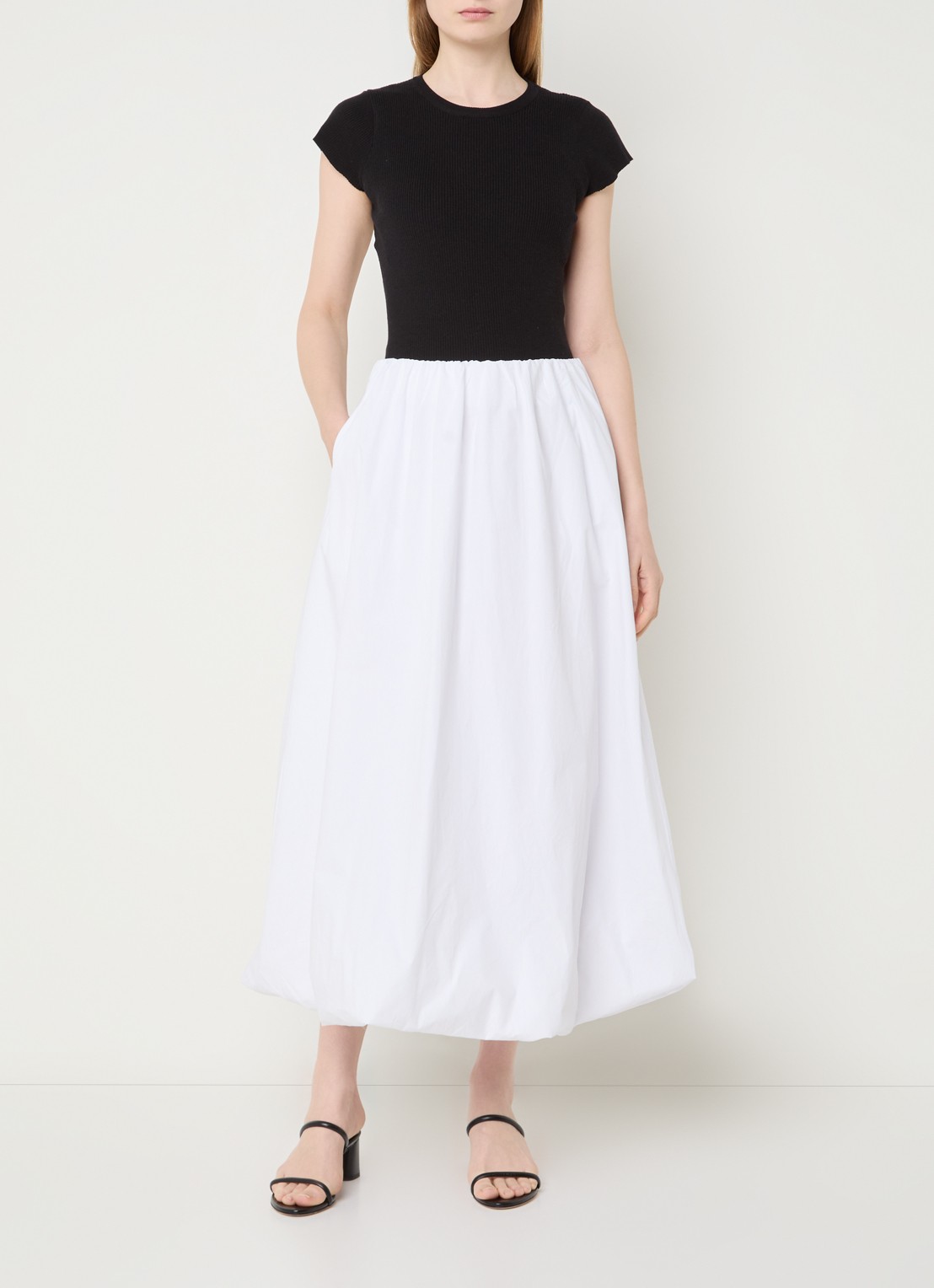 Neo Noir Tirra top met ribstructuur - voorkant 4 zwart