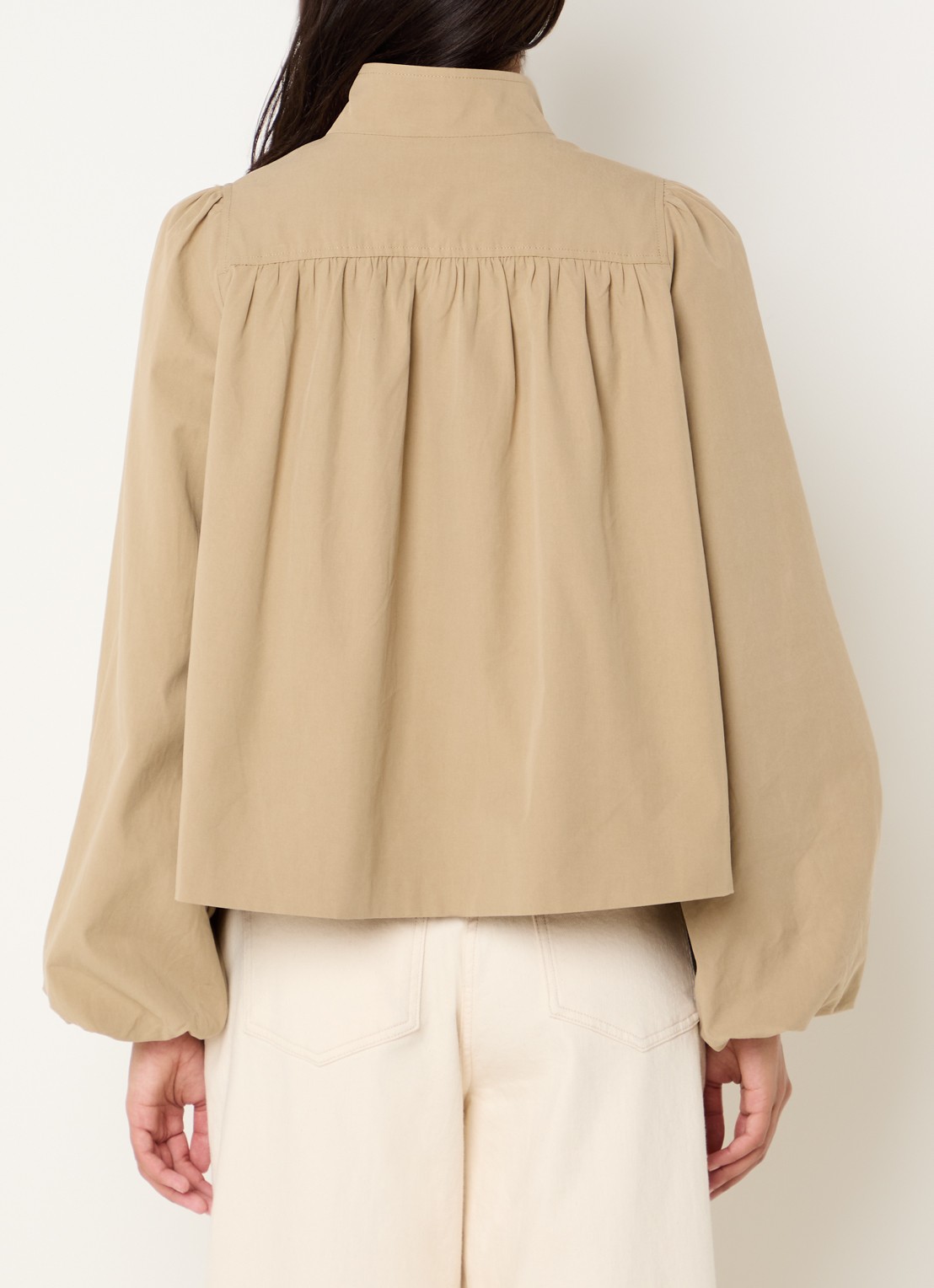 Neo Noir Tirsa trenchcoat met steekzakken - achterkant 2 beige