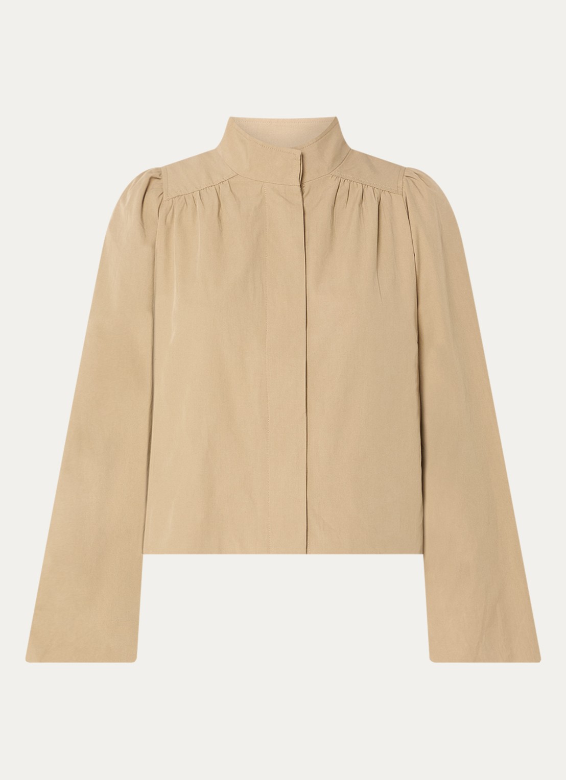 Neo Noir Tirsa trenchcoat met steekzakken - voorkant 3 beige