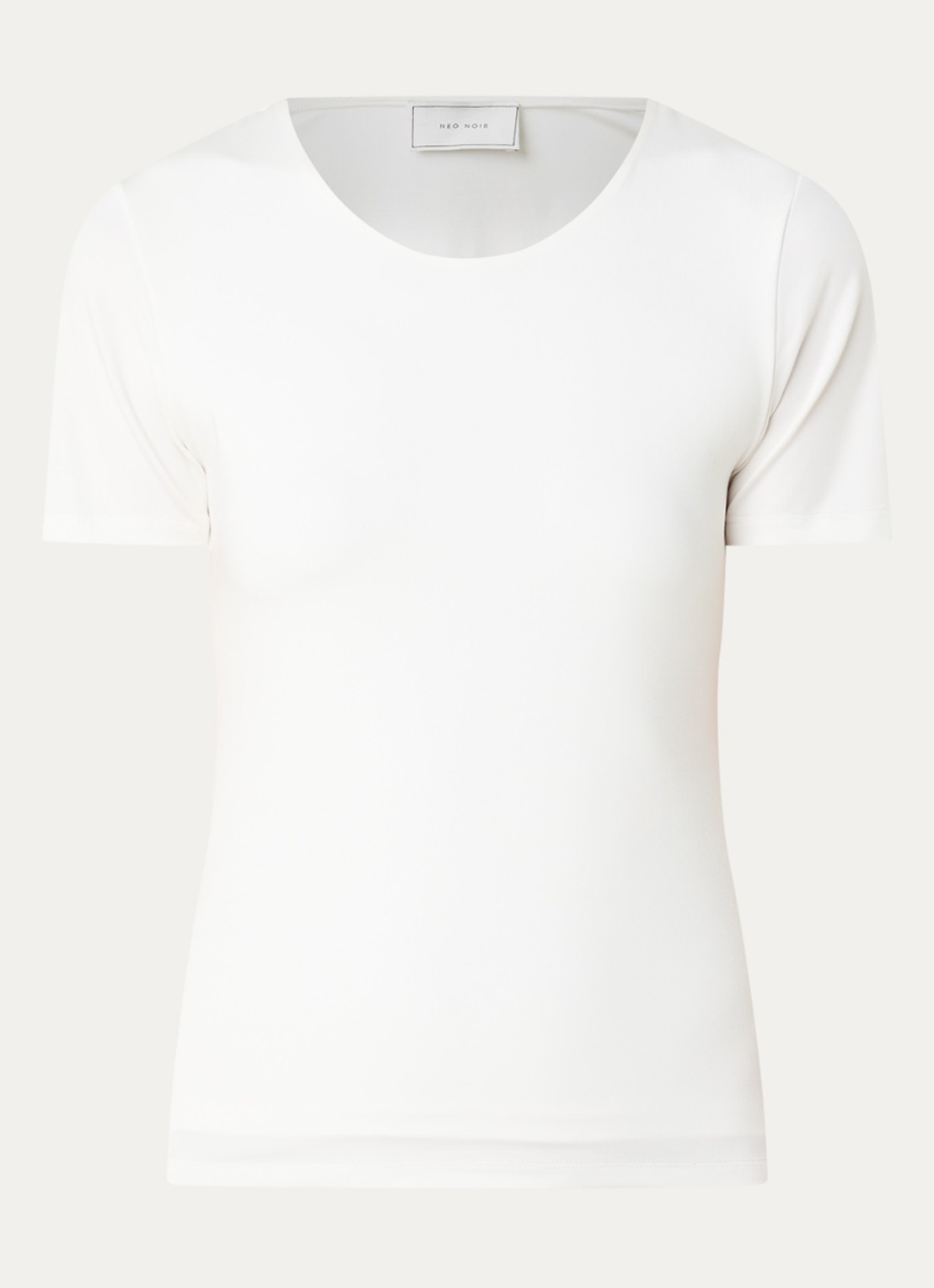 Neo Noir Verna T-shirt van jersey - voorkant gebroken wit