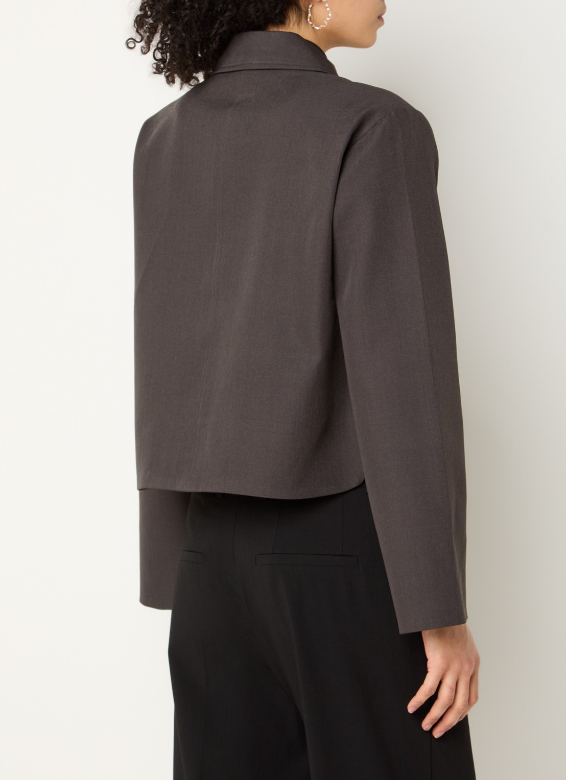 Neo Noir Vianney cropped jack met steekzakken - achterkant 3 antraciet