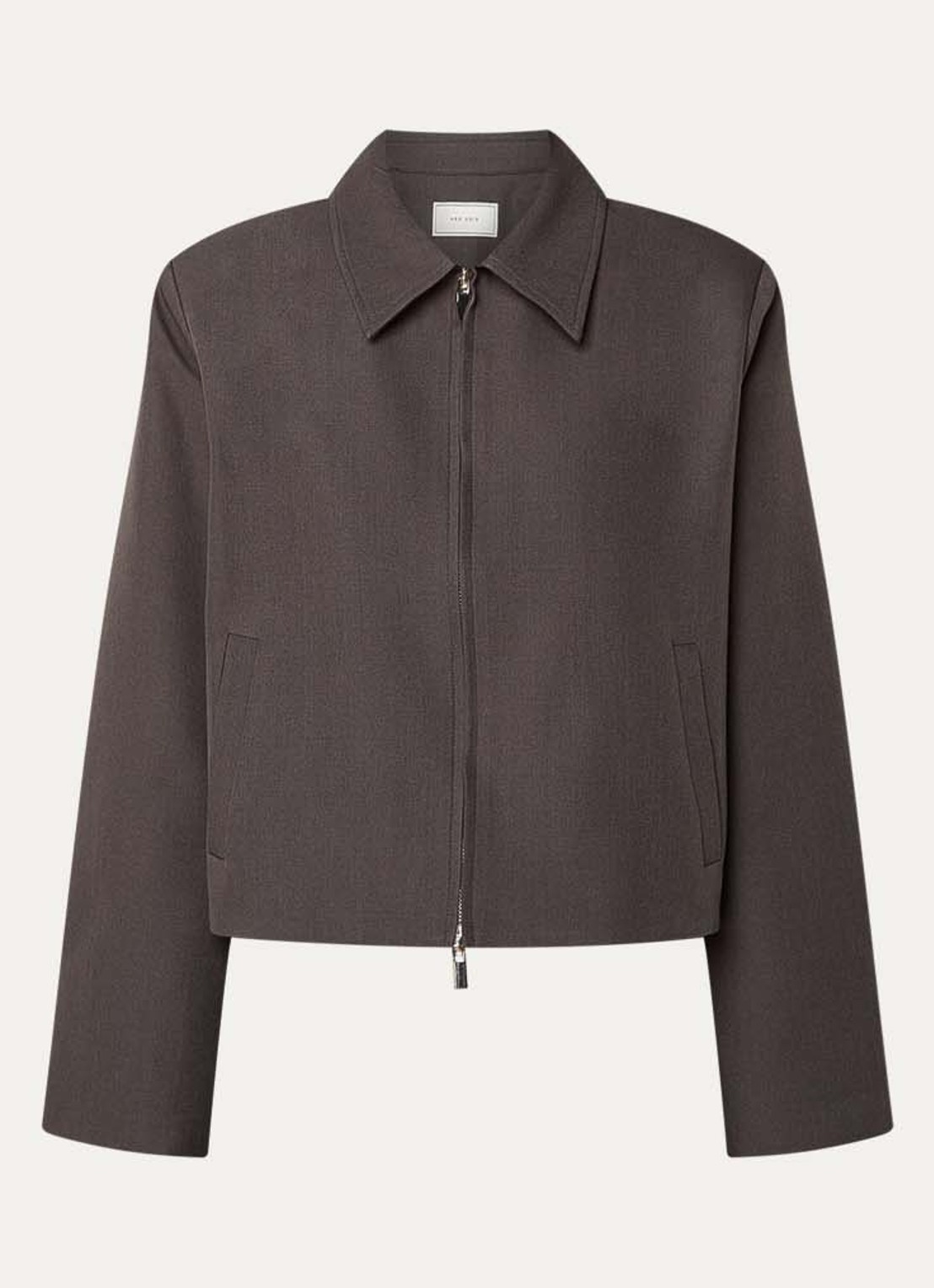 Neo Noir Vianney cropped jack met steekzakken - voorkant antraciet