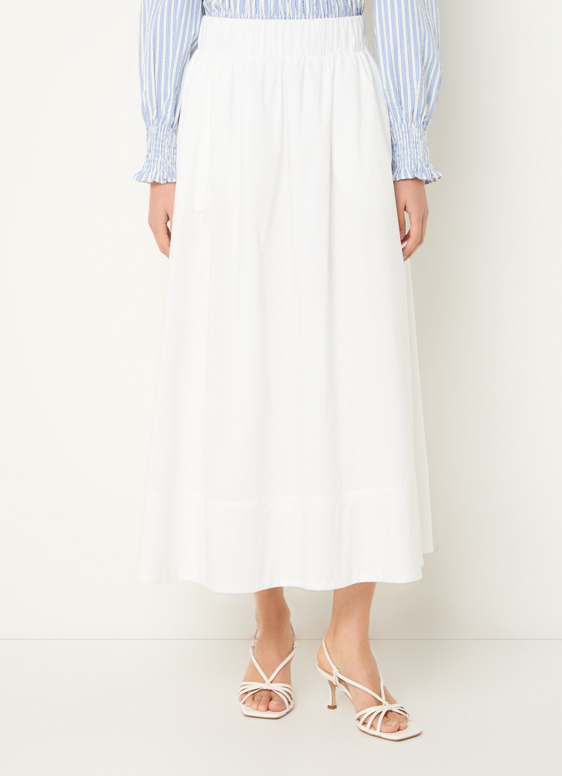 Neo Noir Yara midi rok  - detail 3 wit