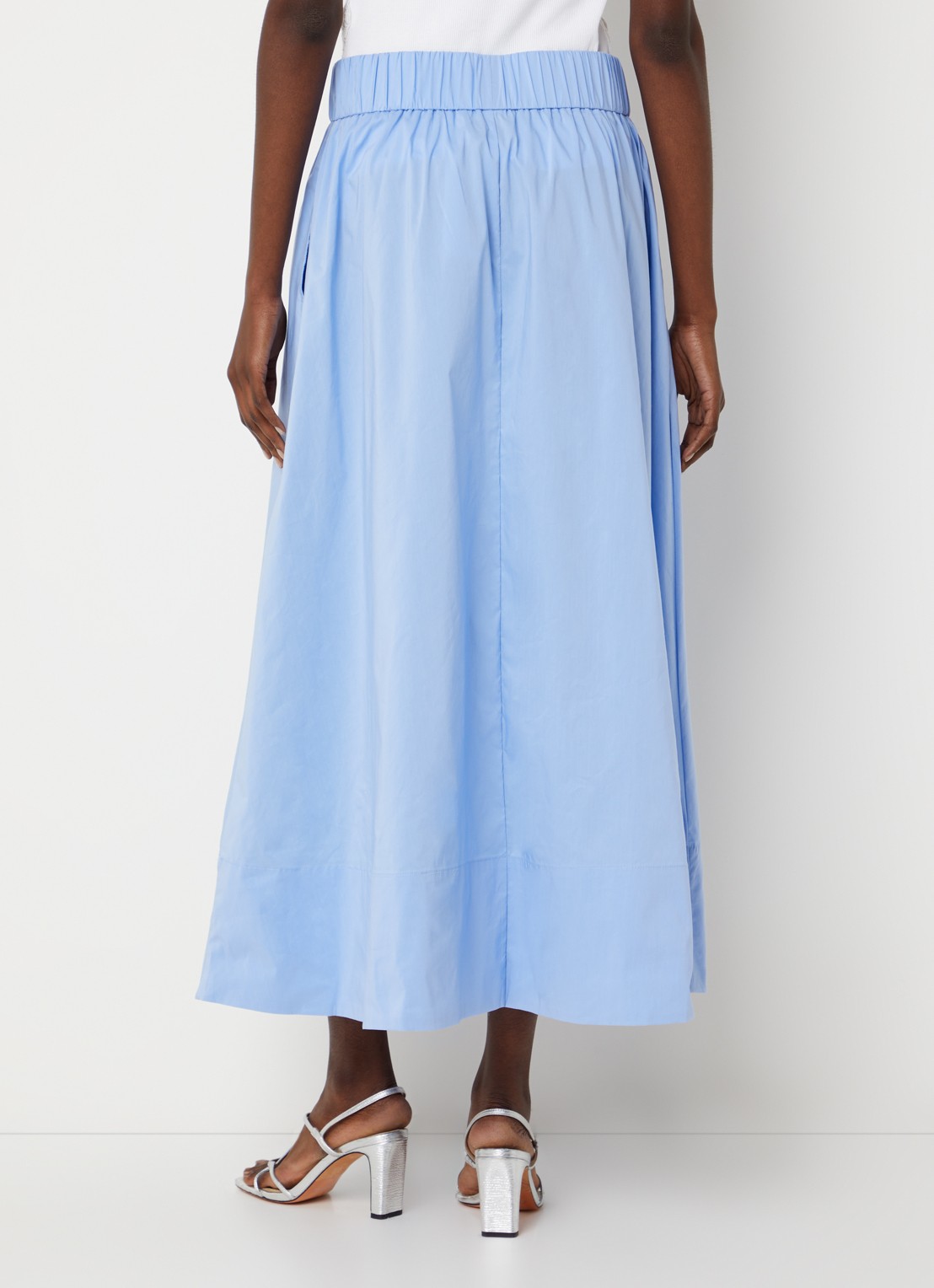 Neo Noir Yara midi rok  - achterkant 4 blauw