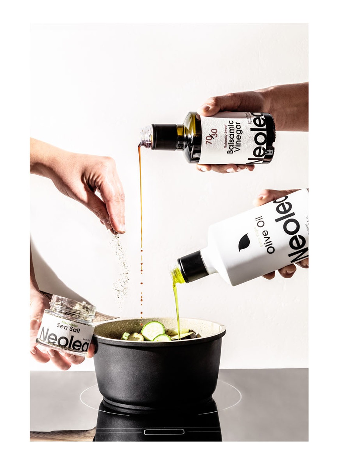 Neolea Extra vierge olijfolie 500 ml - detail wit