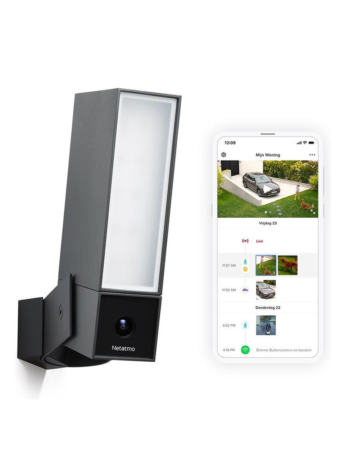 Netatmo Presence slimme buitencamera - detail zwart