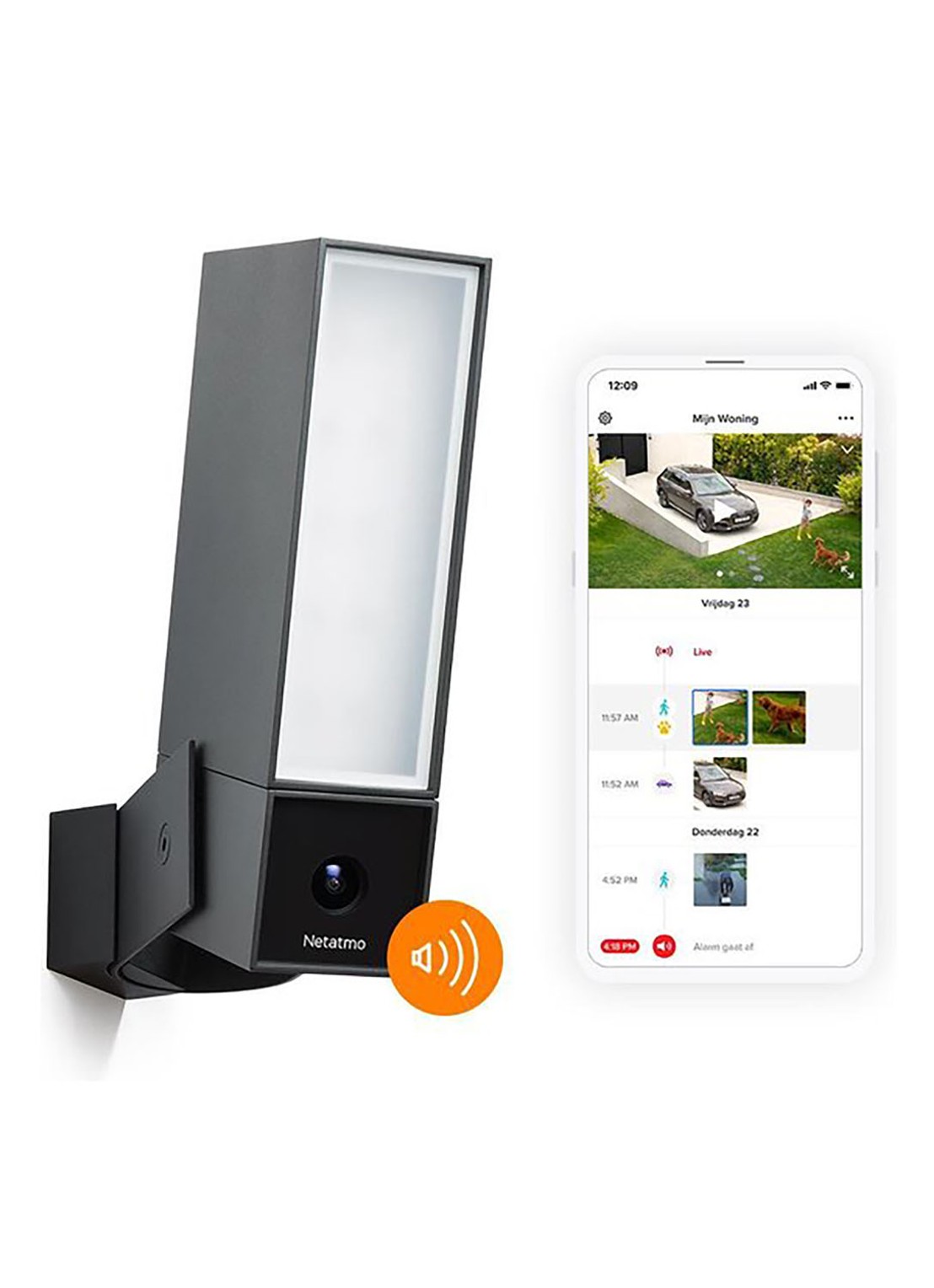 Netatmo Slimme buitencamera met sirene - detail 3 zwart