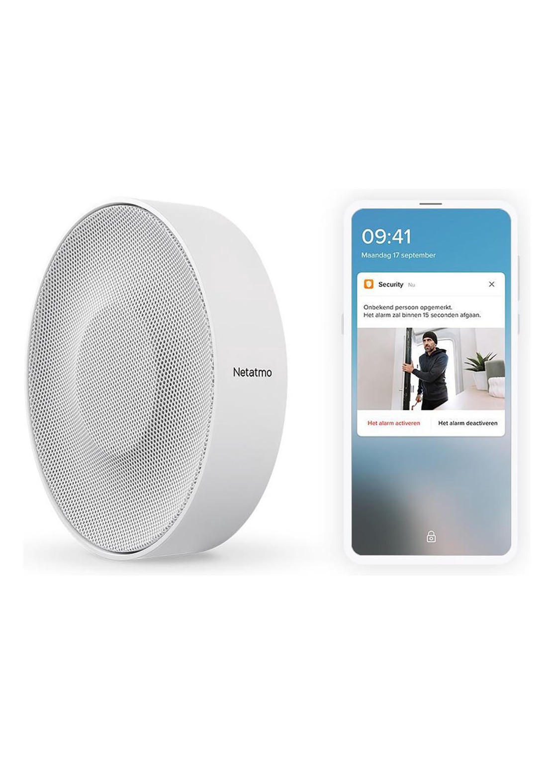 Netatmo Slimme sirene voor binnen - detail 5 gebroken wit