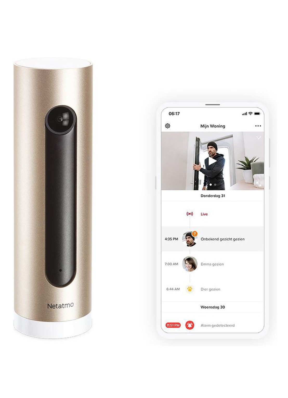 Netatmo Welcome slimme beveilingscamera voor binnen - detail 3 beige