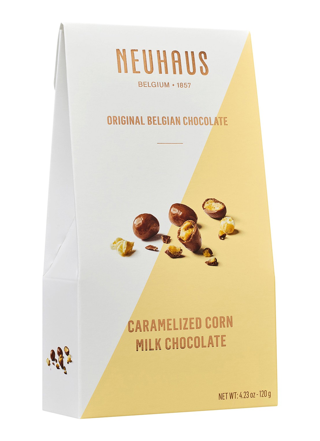 Neuhaus Choc Moments gekaramelliseerde maïs met melkchocolade 120 gram - voorkant undefined