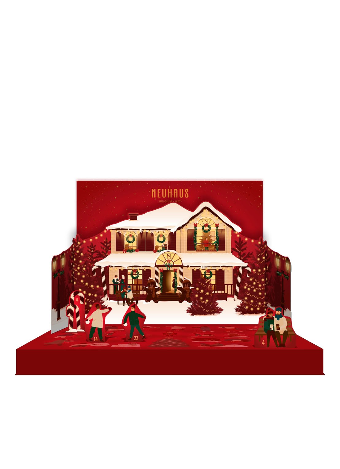 Neuhaus Chocolade Pop-Up adventskalender 2024 - voorkant undefined