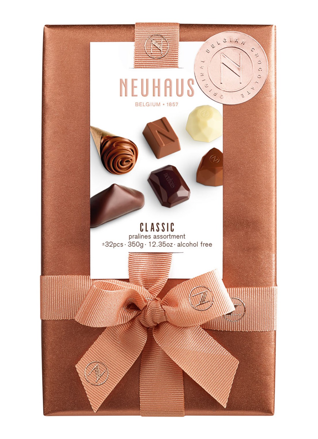 Neuhaus Classic chocolade bonbons 32 stuks - detail 3 steenrood
