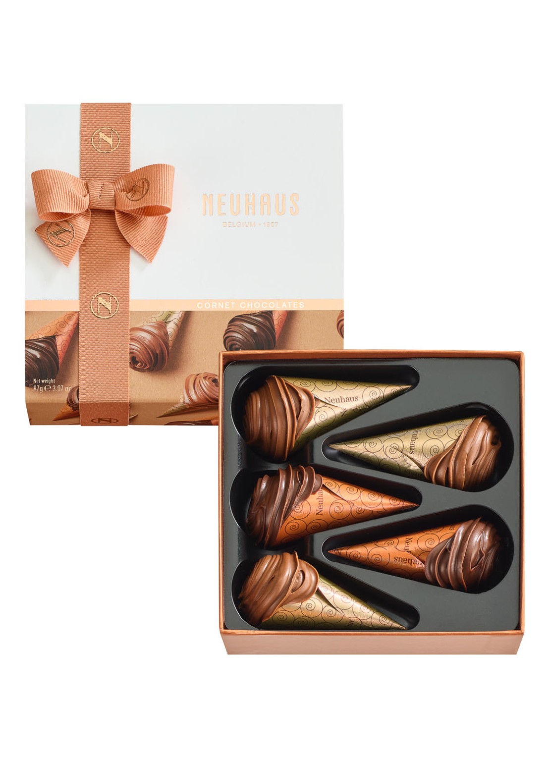 Neuhaus Discovery Cornet bonbons 5 stuks - voorkant 2 wit
