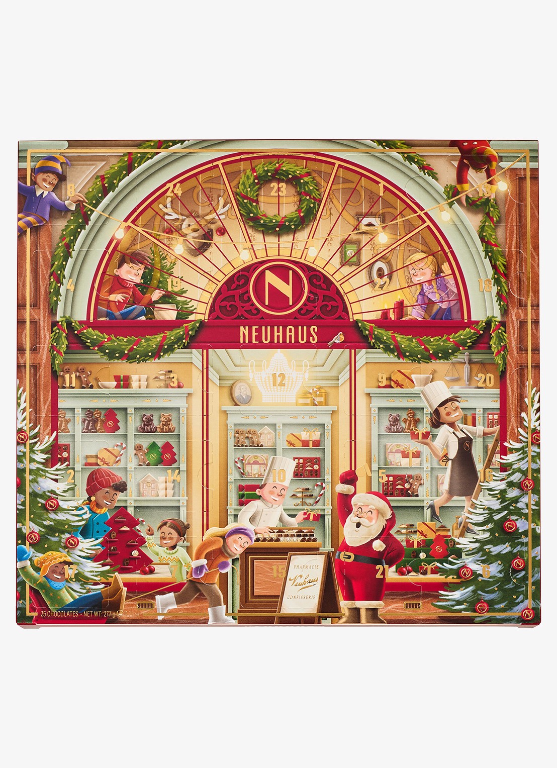 Neuhaus Klassieke Neuhaus Adventskalender gevuld met chocolade bonbons - 25 dagen - voorkant 2 undefined