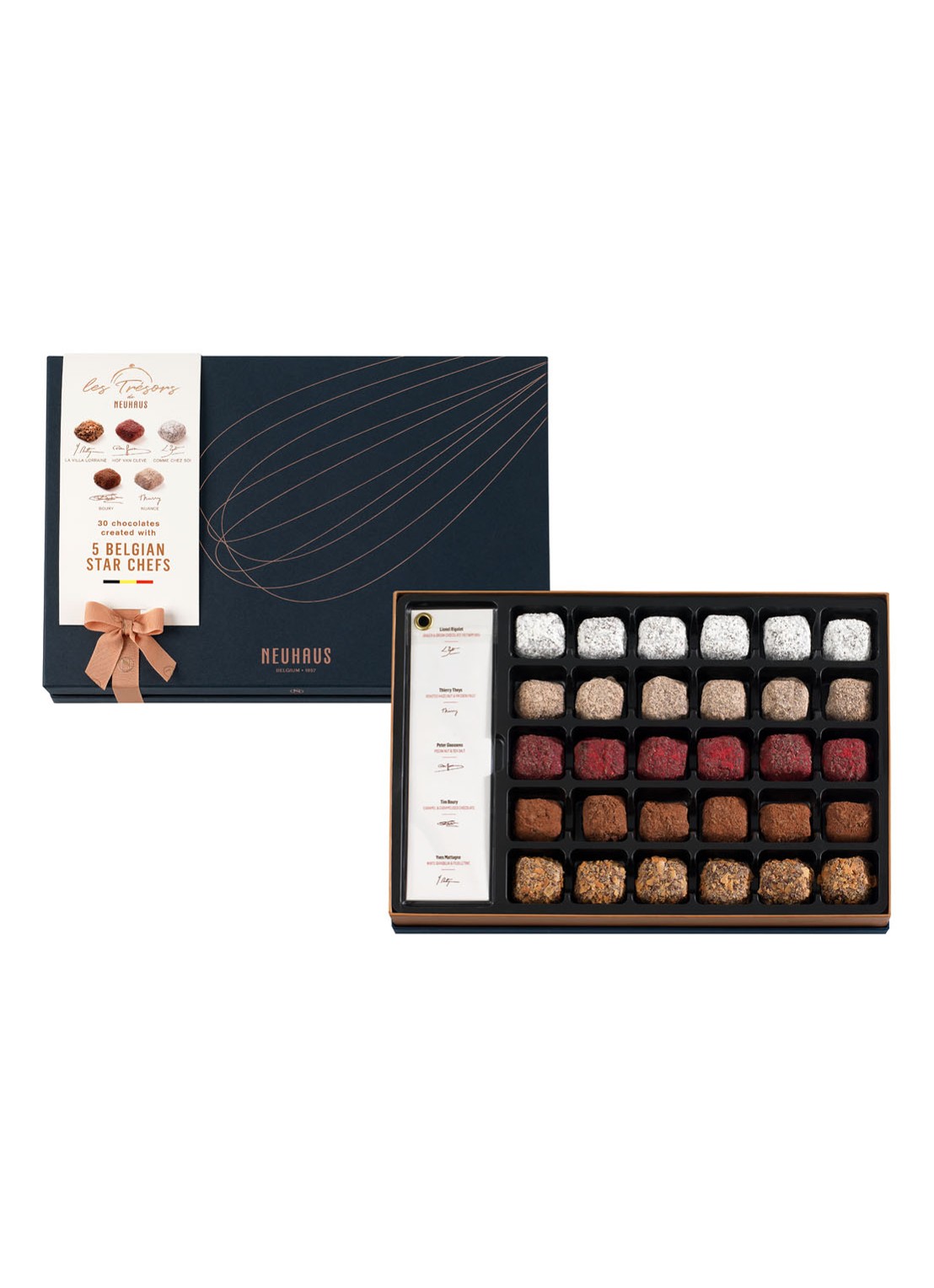 Neuhaus Les Trésors chocoladetruffels 30 stuks  - voorkant 2 donkerblauw