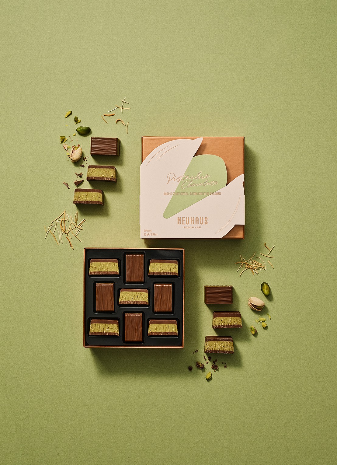 Neuhaus Pistachio Nuance pralines 85 gram - detail undefined