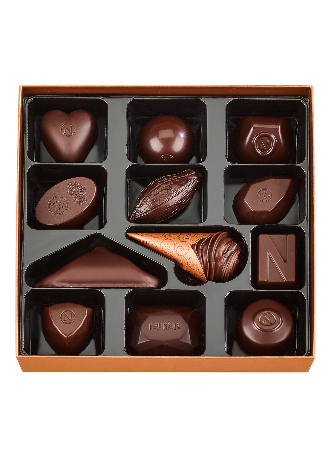 Neuhaus Pure chocolade bonbons 12 stuks - achterkant undefined